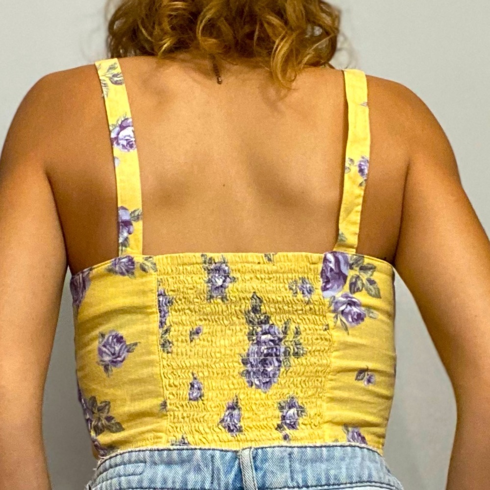 Forever 21 button up tank crop top - Picture 2 of 4
